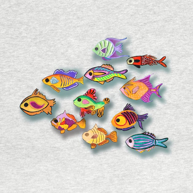 Colorful Fishes by PaintingsbyArlette